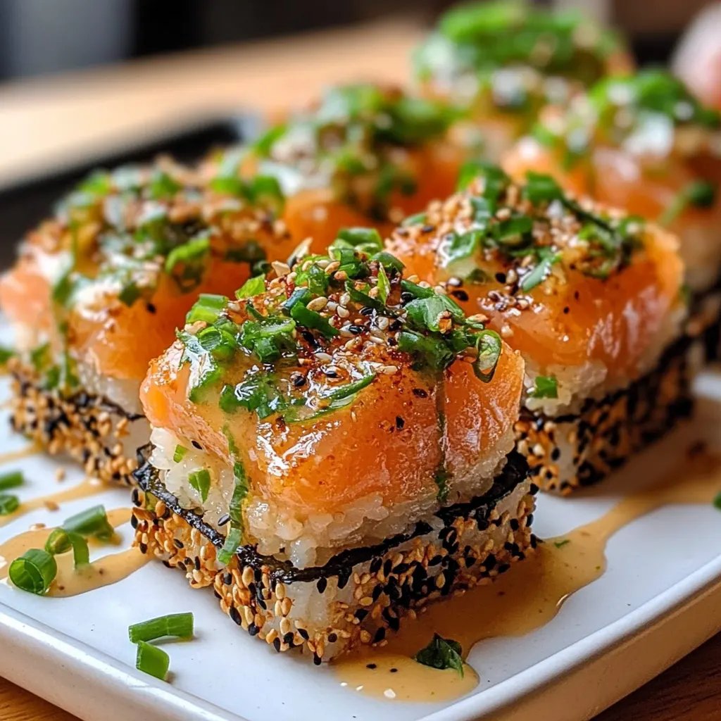 <p>Crispy Rice Sushi w/ Smoked Salmon Bang Bang Sauce: An Incredible 7-Step Recipe</p>