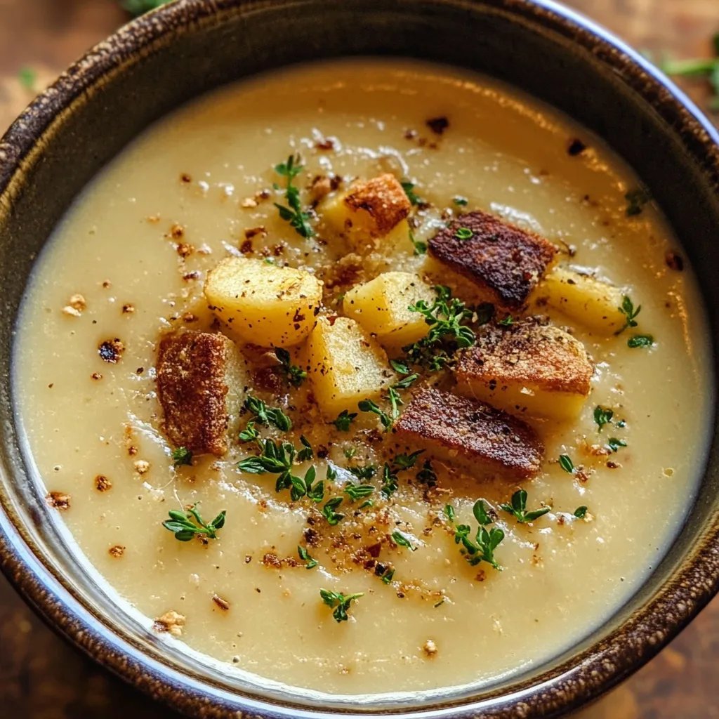 Roasted Garlic Potato Soup