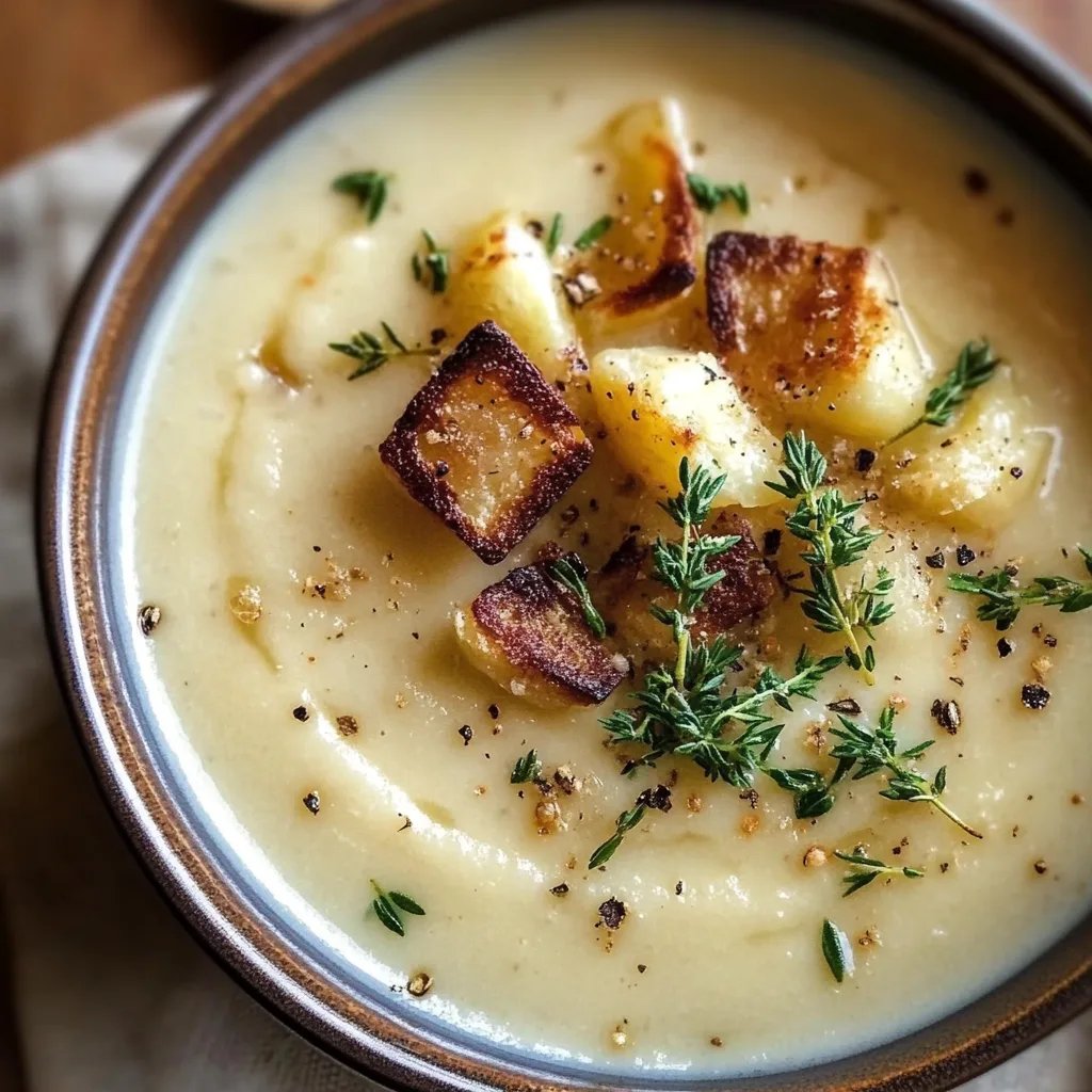 Roasted Garlic Potato Soup