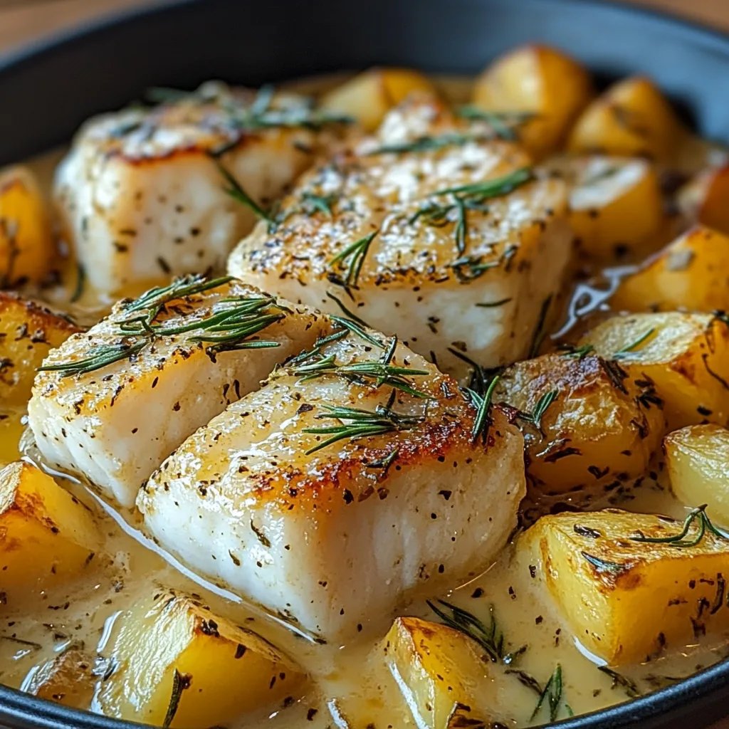 Cod & Potatoes in Rosemary Cream Sauce: An Incredible 5-Step Recipe
