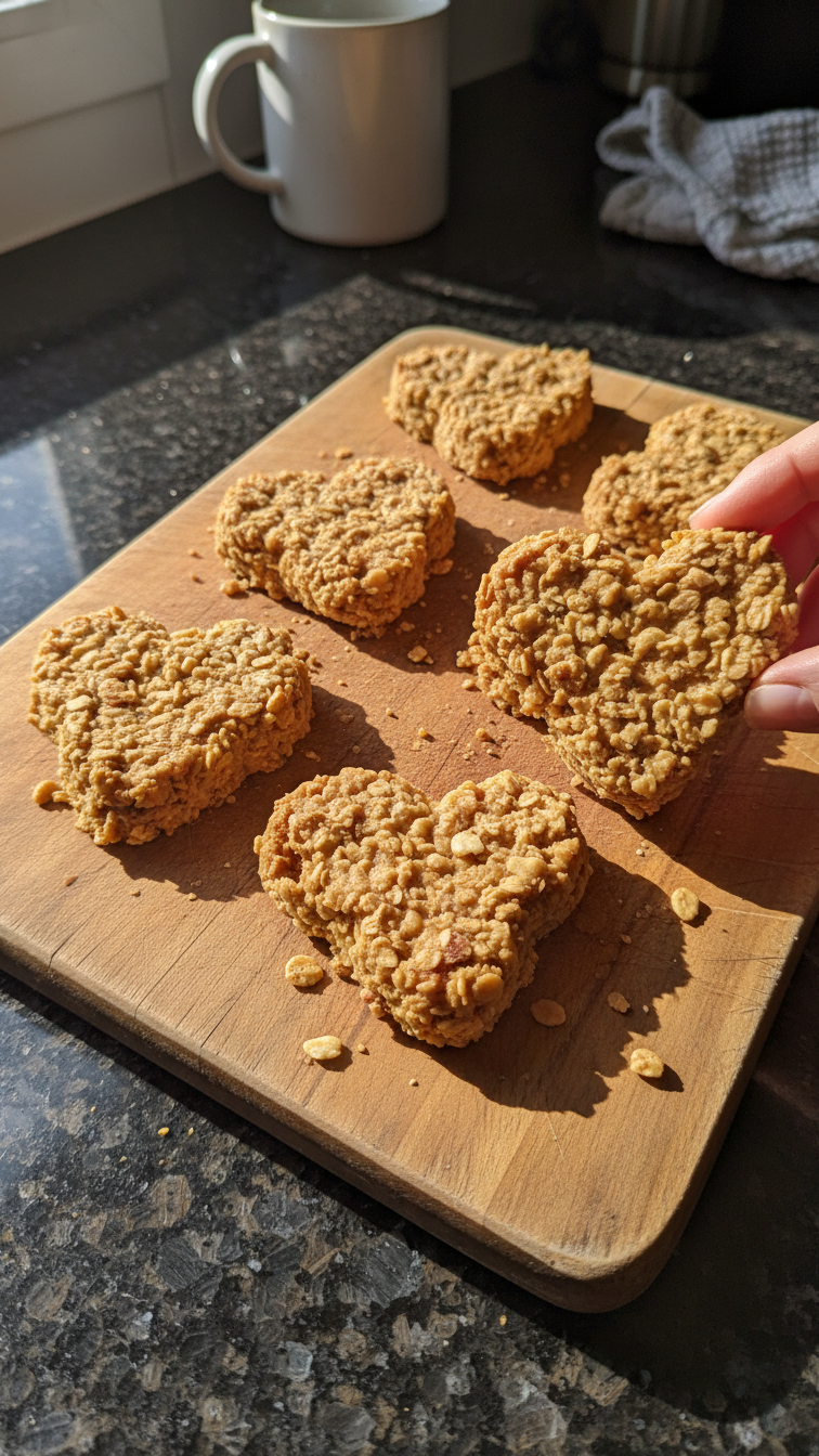 Peanut Butter Oatmeal Heart Treats