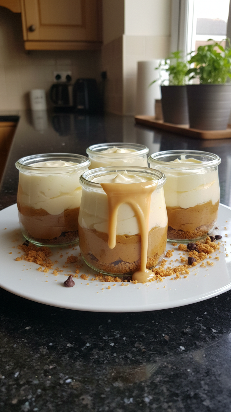 Mini Peanut Butter Cheesecake Pots