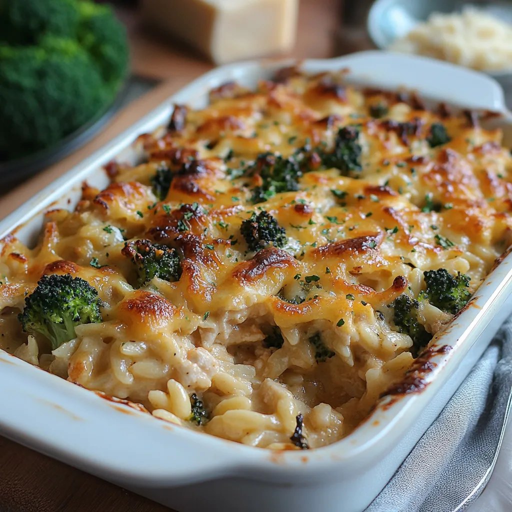 Three Cheese Chicken Broccoli & Orzo Casserole: An Amazing Ultimate Recipe