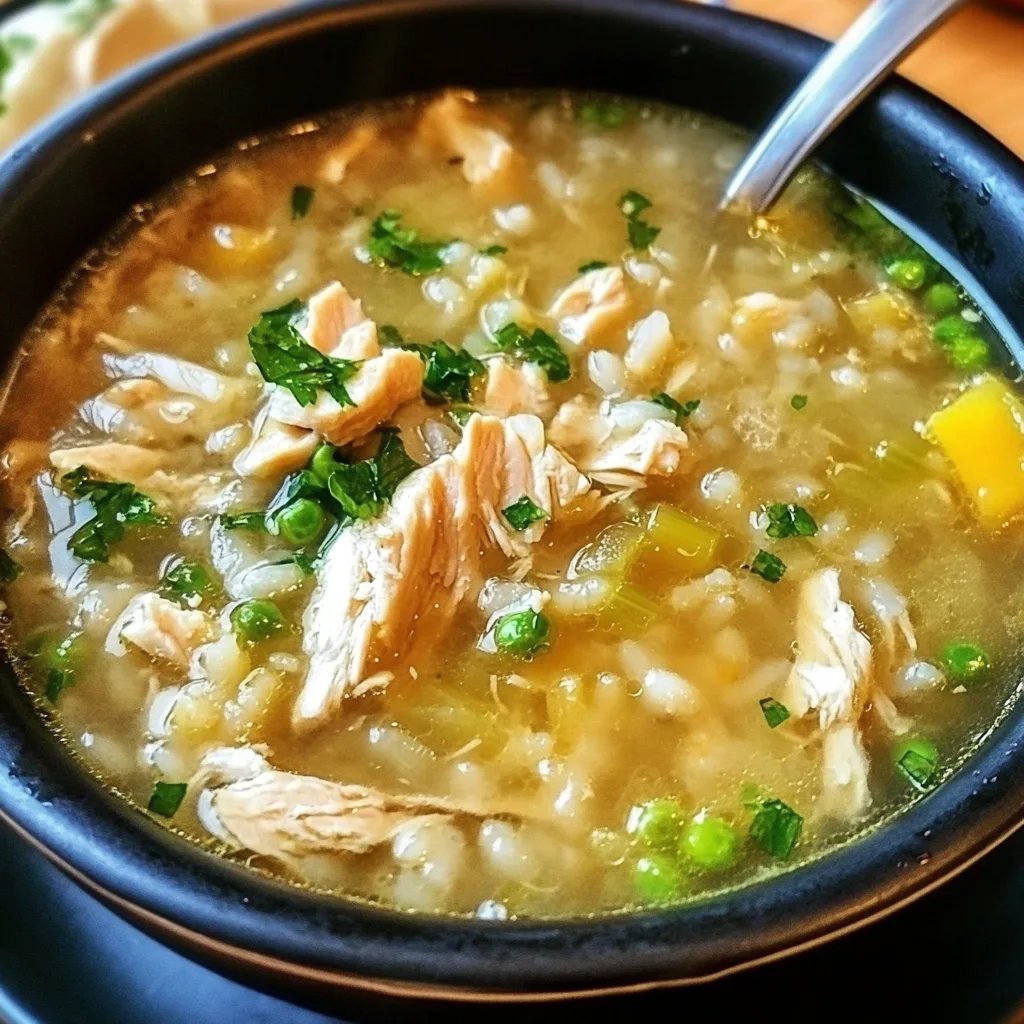 Chicken Lemon Rice Soup