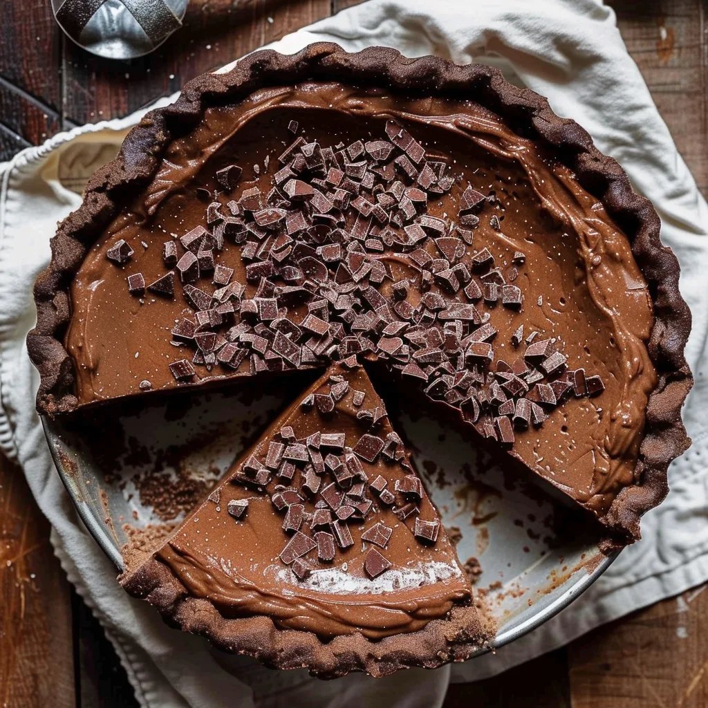 Dark Chocolate Chess Pie