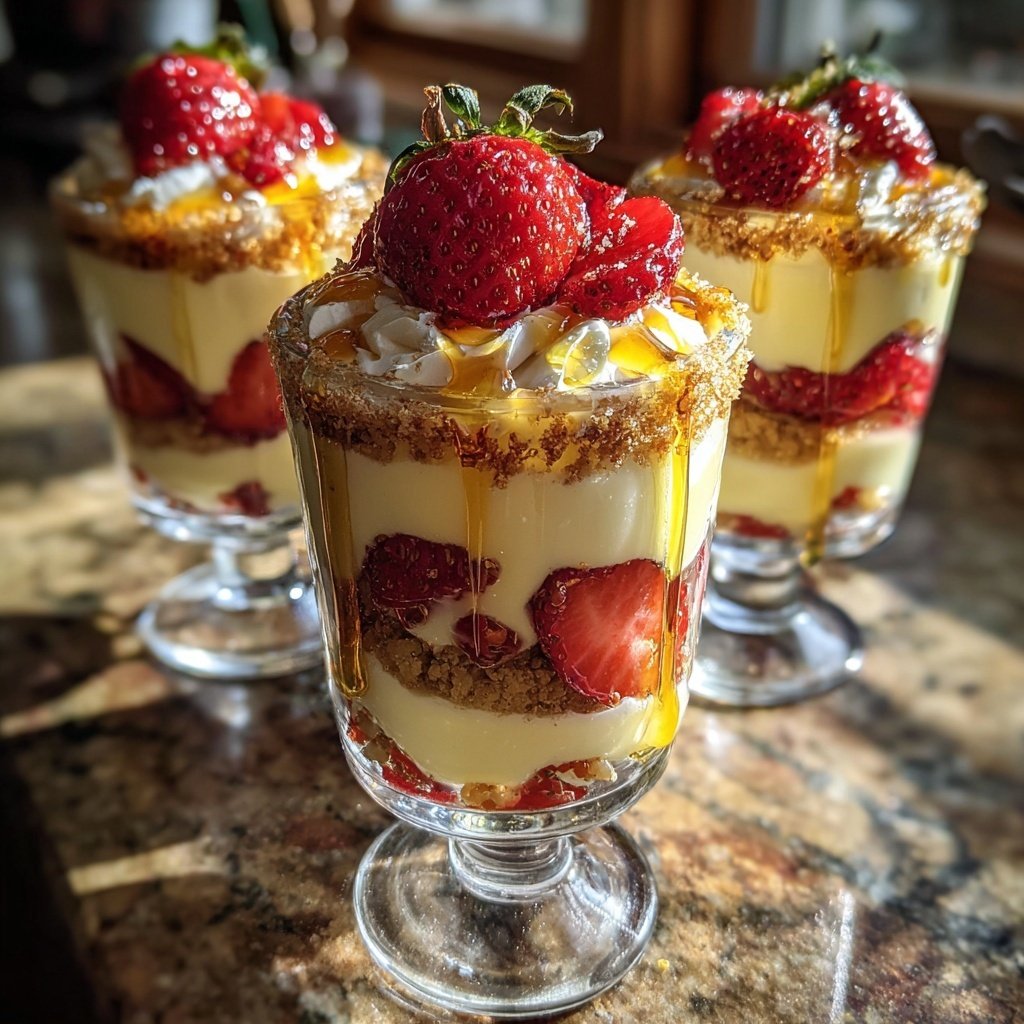 Honey-Lavender Strawberry Parfaits
