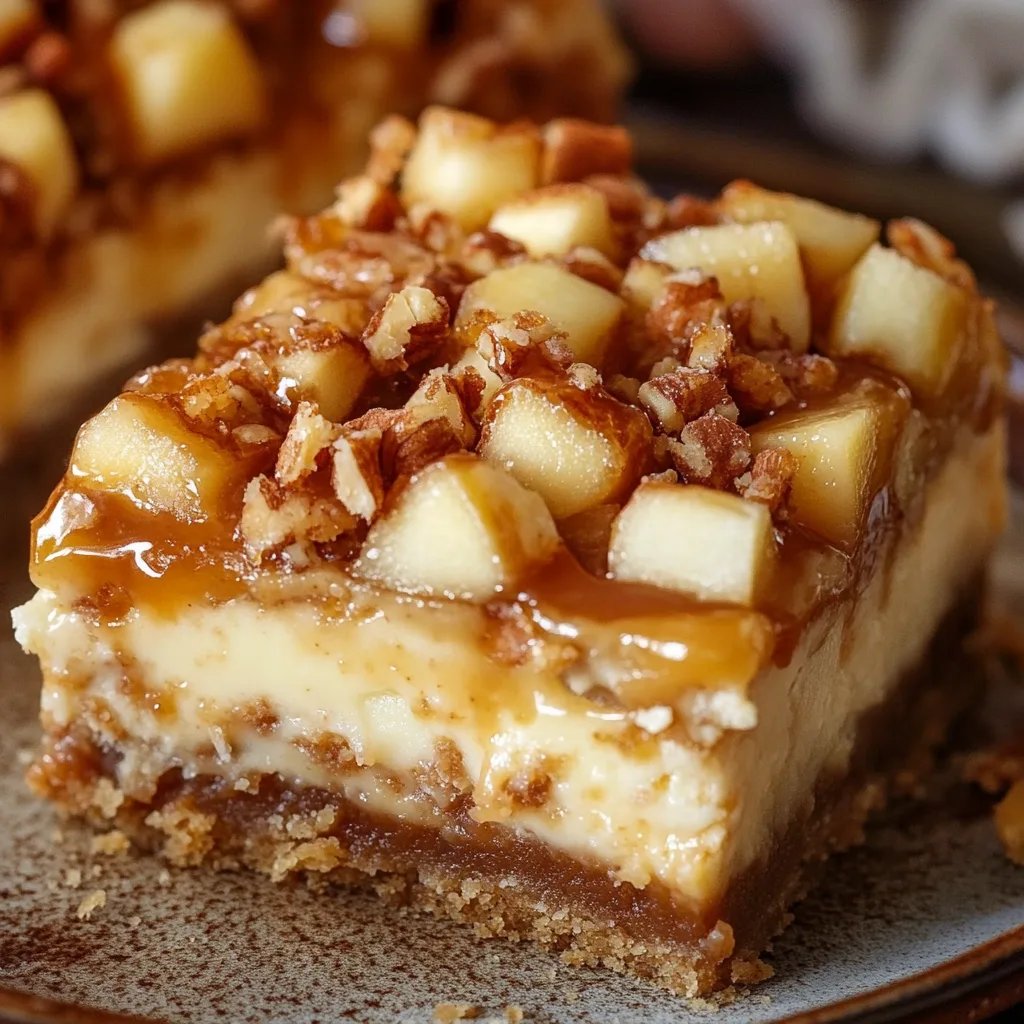 Caramel Apple Cheesecake Bars