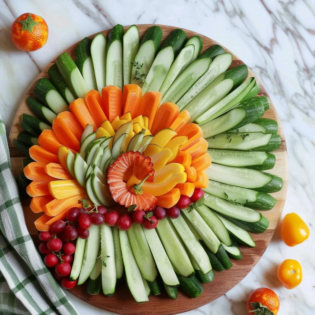 Turkey-Shaped Veggie Tray