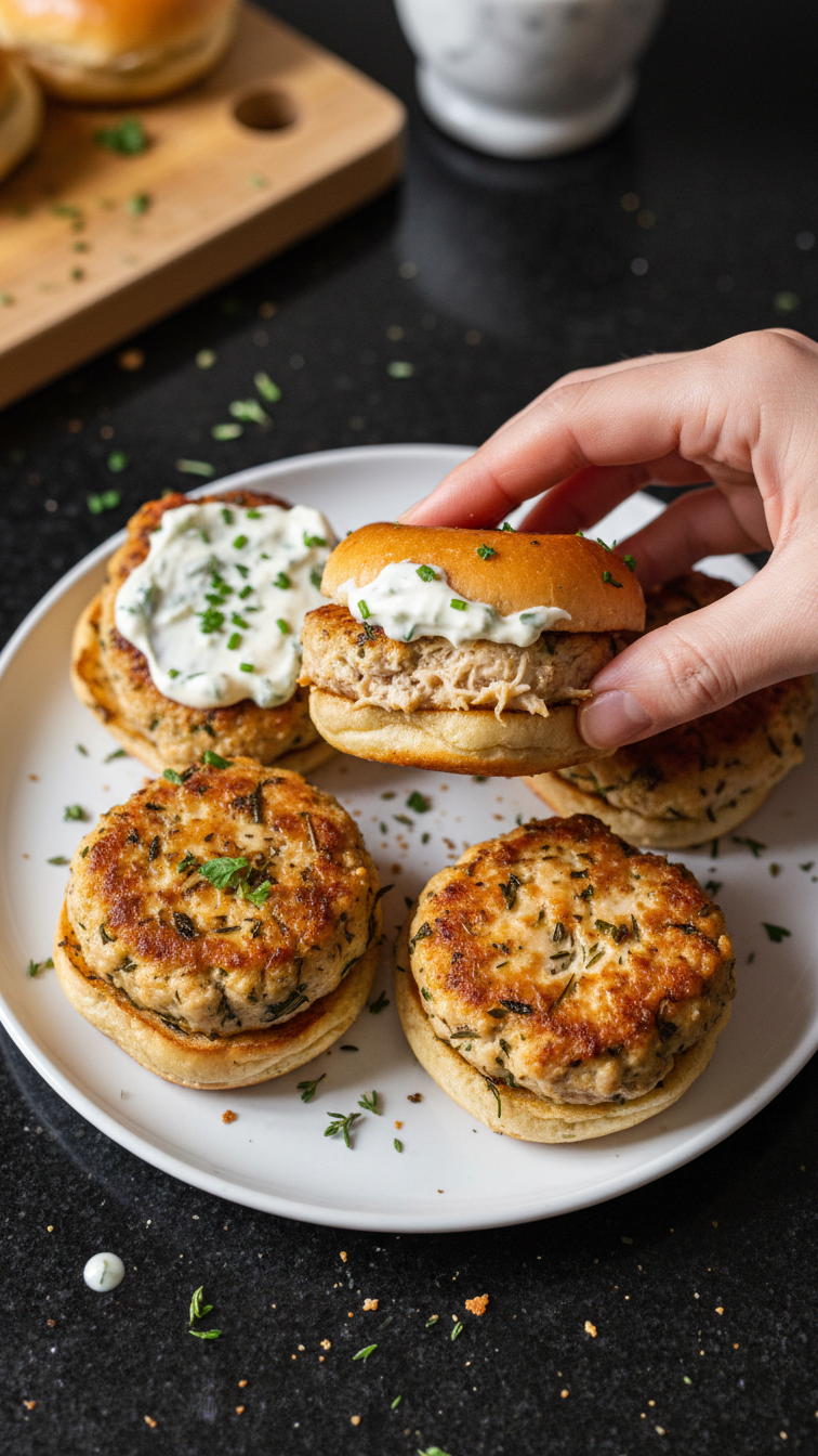 Herbed Chicken Sliders with Aioli