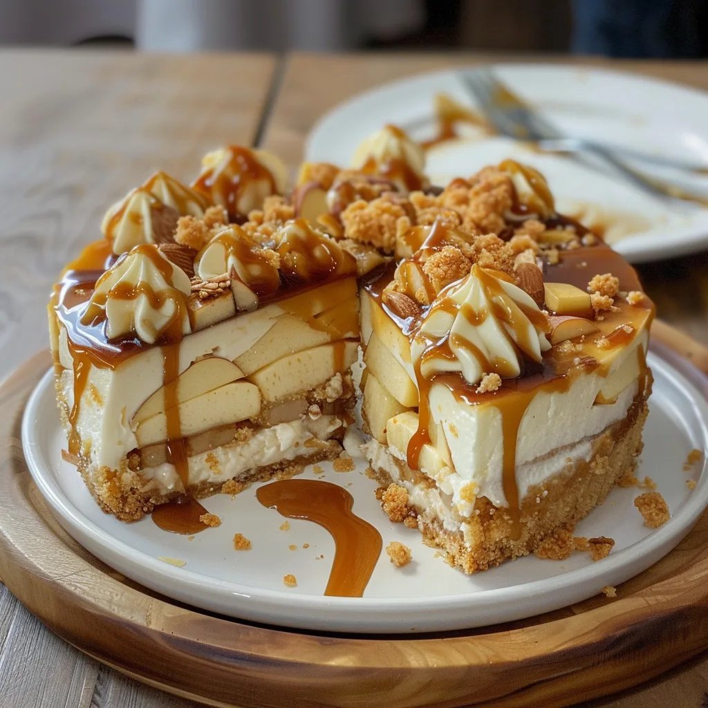 Salted Caramel Apple Pie Cheesecake