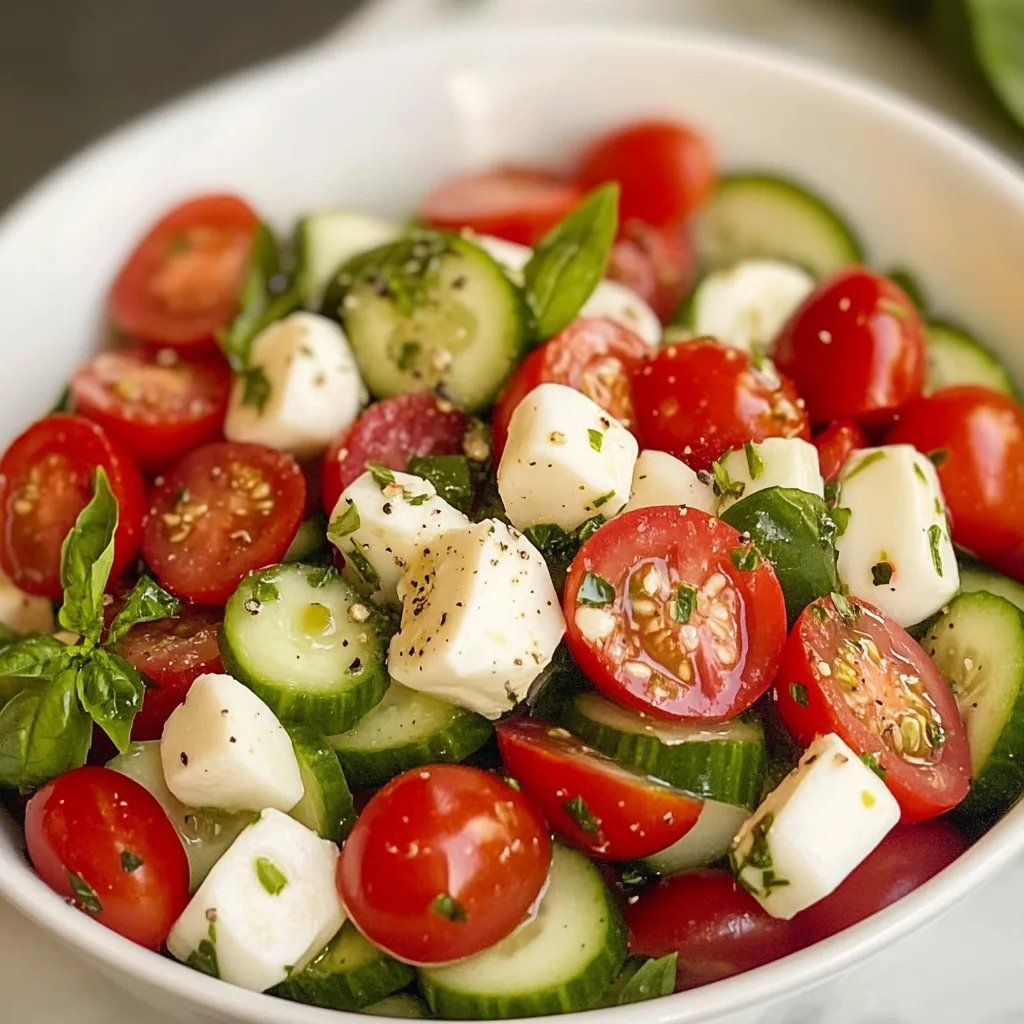 Easy Cucumber Caprese Salad: An Amazing Ultimate Recipe
