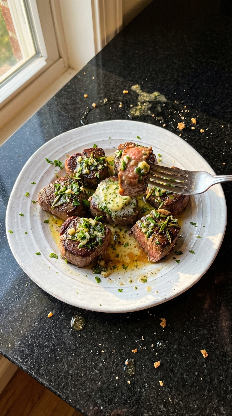 Herbed Butter Filet Mignon Bites