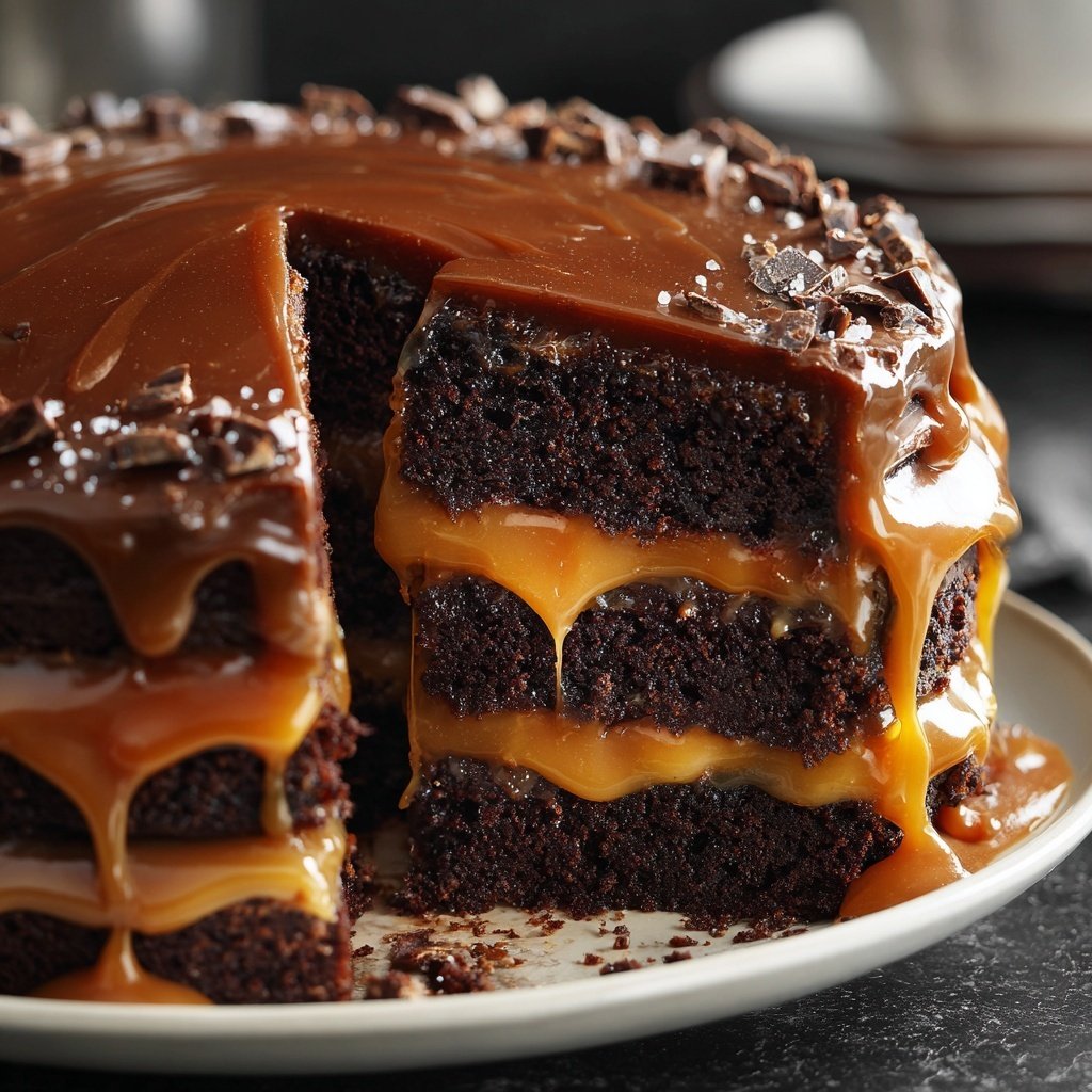 Salted Caramel Chocolate Torte Decadent
