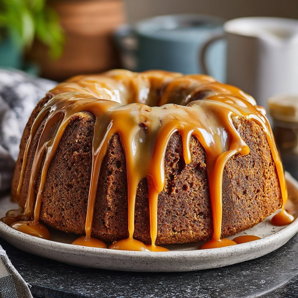 Spiced Gingerbread Cake with Caramel