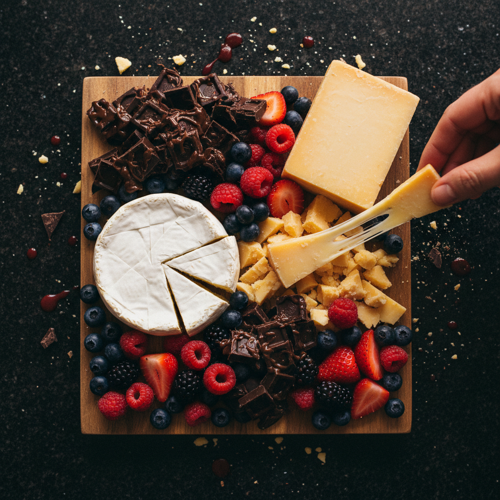 Elegant Cheese and Chocolate Board