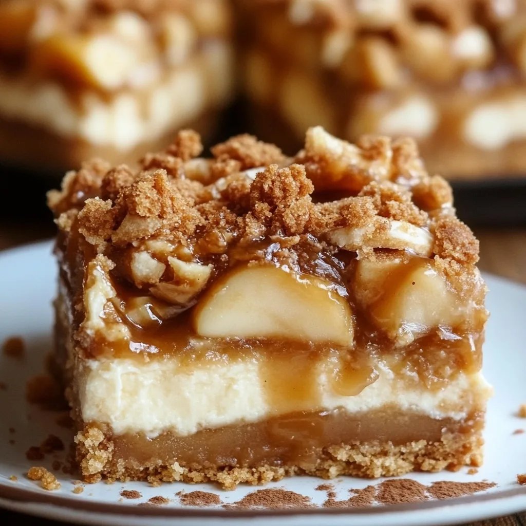 Caramel Apple Cheesecake Bars