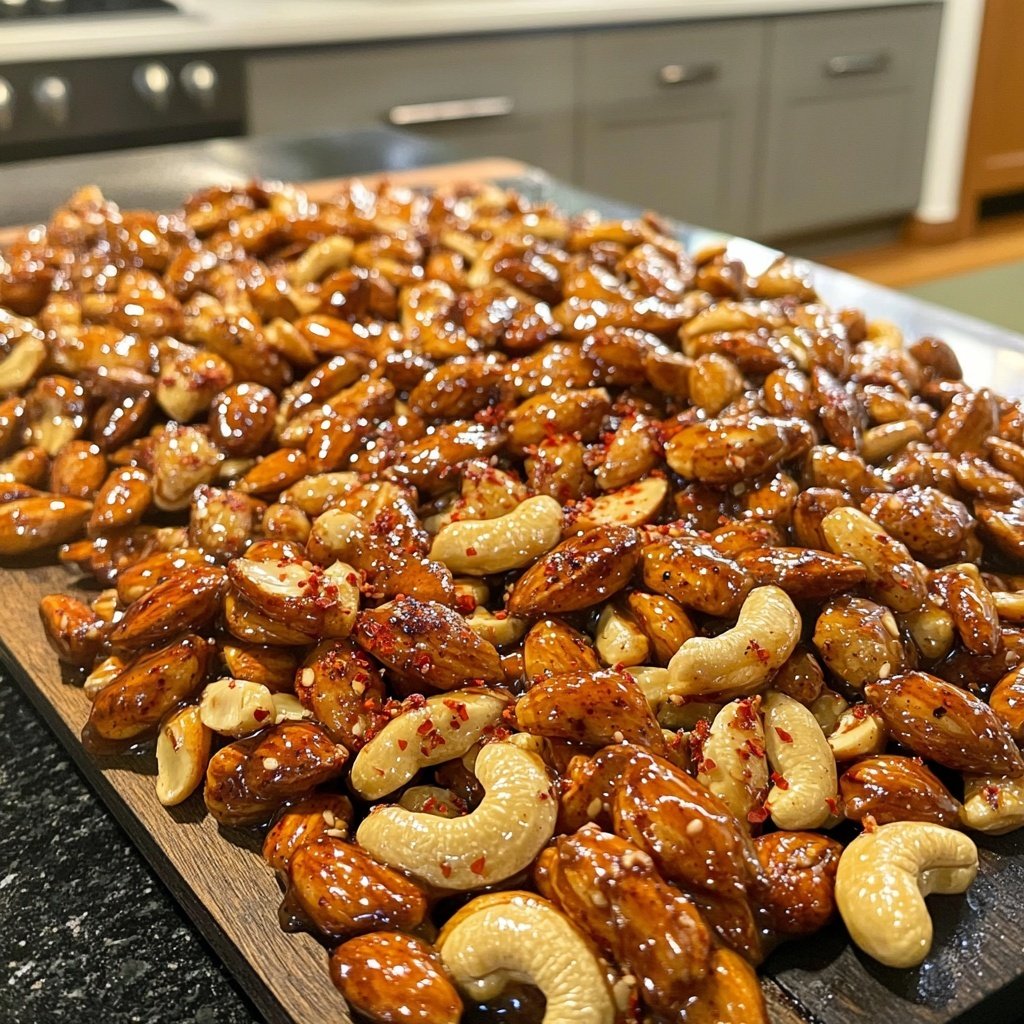 Sweet, Salty, Spicy Party Nuts