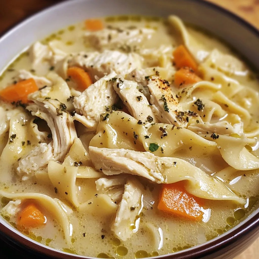 My Go-To Creamy Chicken Noodle Soup Recipe