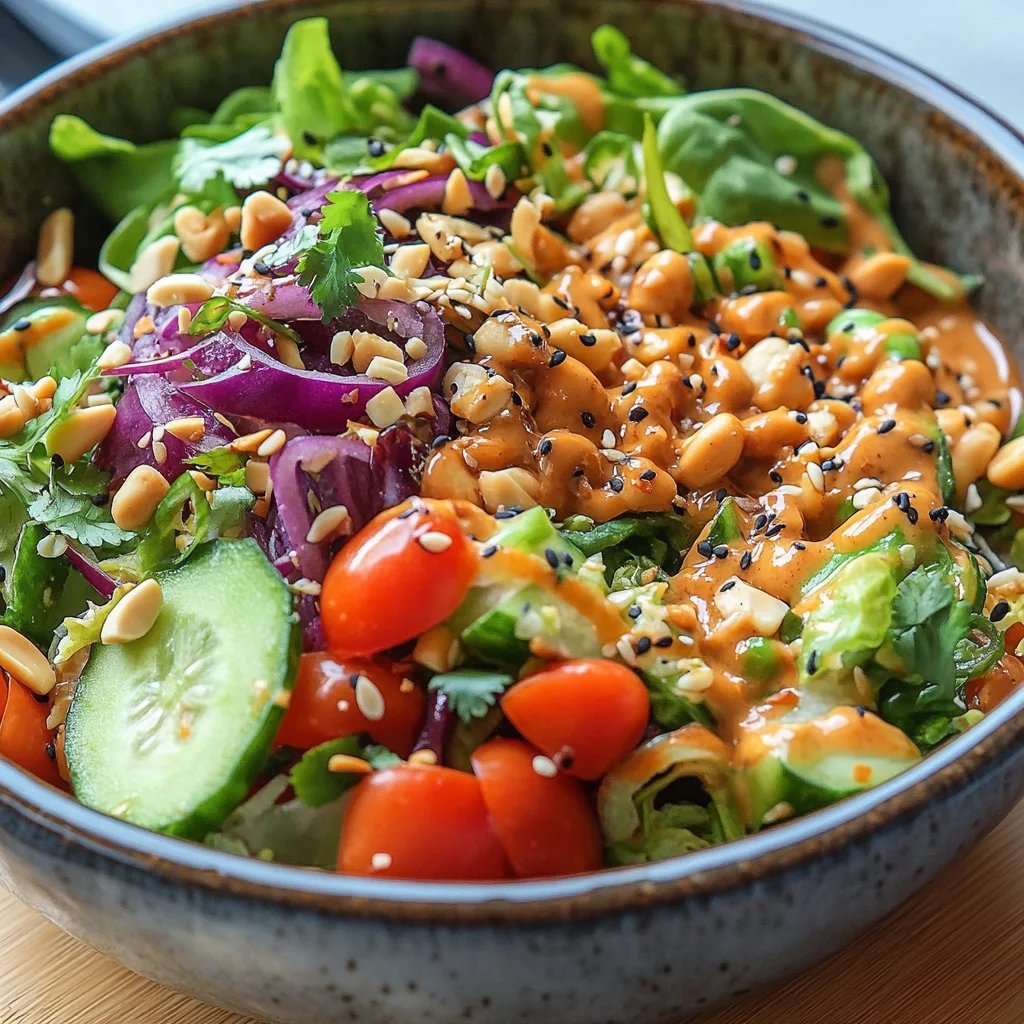 Thai Crunch Salad with Spicy Peanut Ginger Sauce: An Amazing Ultimate Recipe
