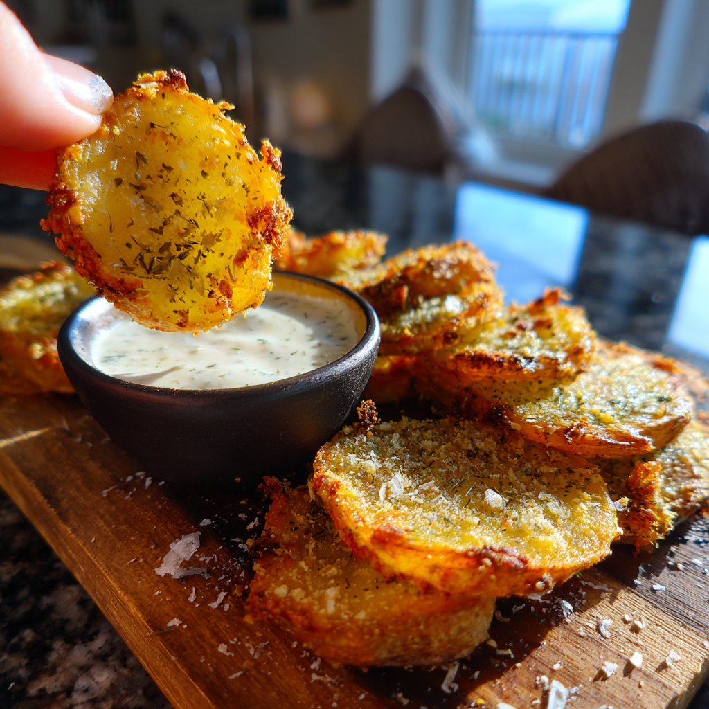 Crispy Dill Pickle Potatoes