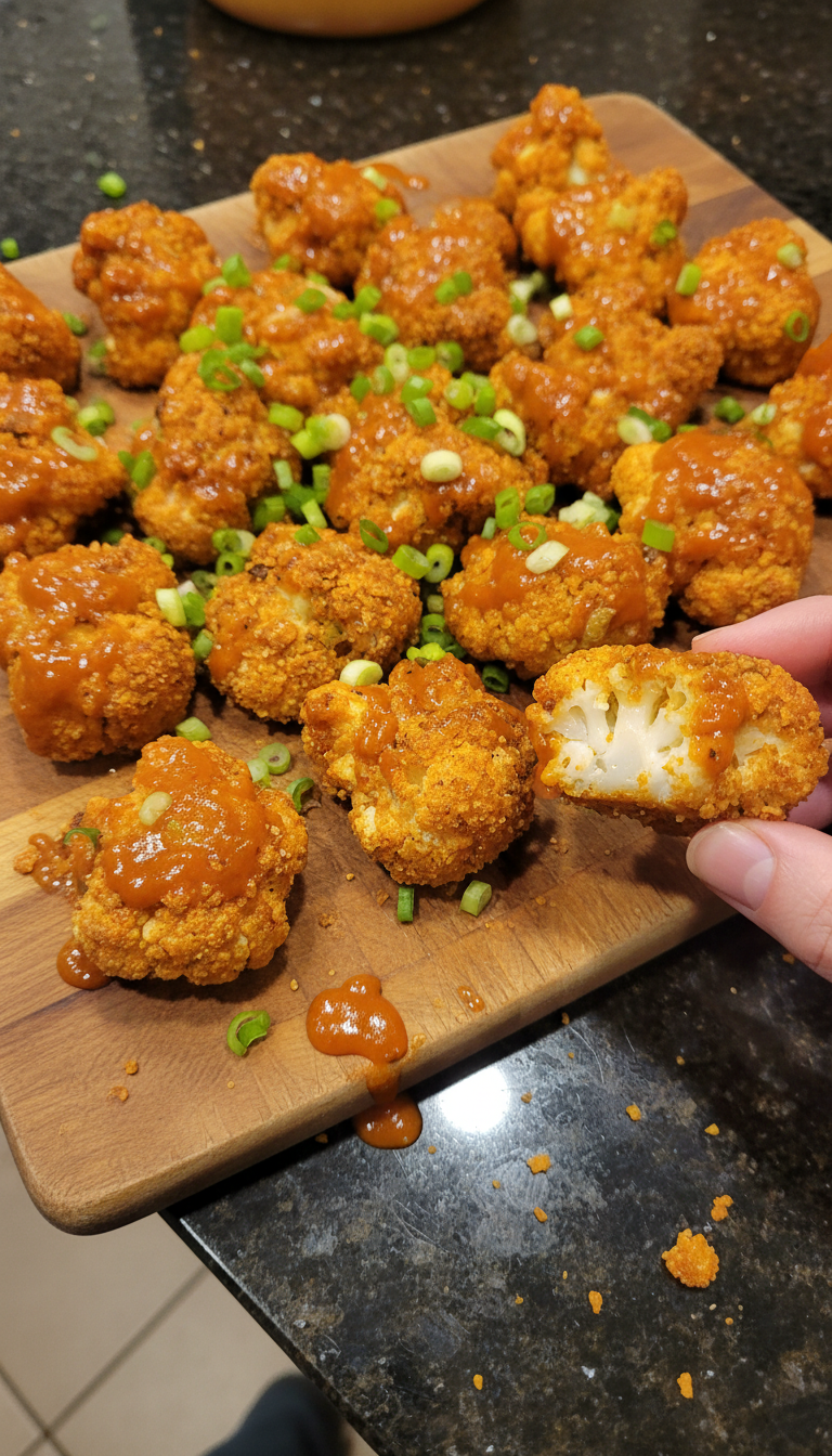Crunchy Buffalo Cauliflower Bites