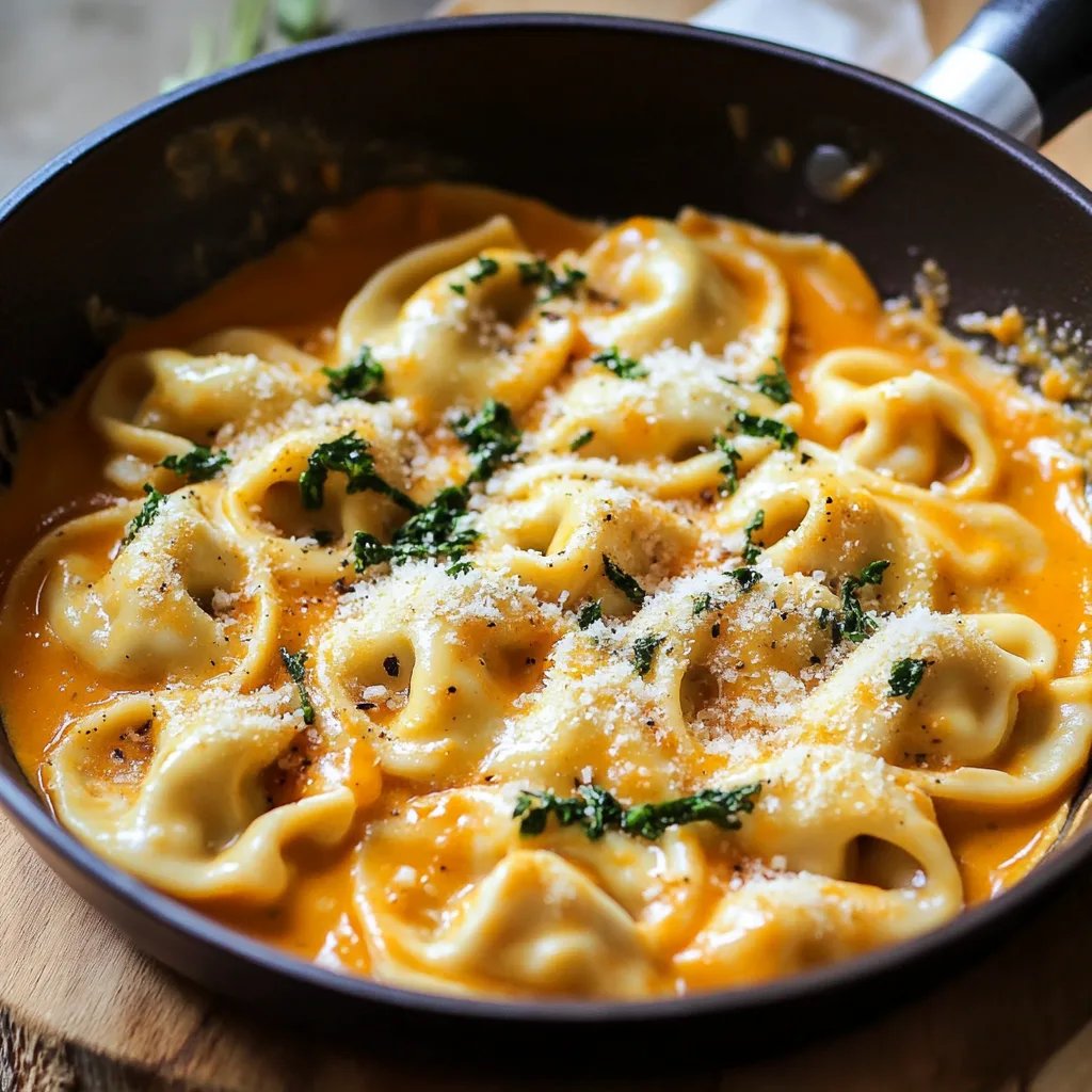 Creamy White Wine Pumpkin Tortellini