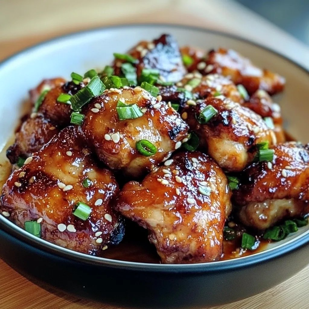 Air Fryer Korean Soy Garlic Chicken Thighs