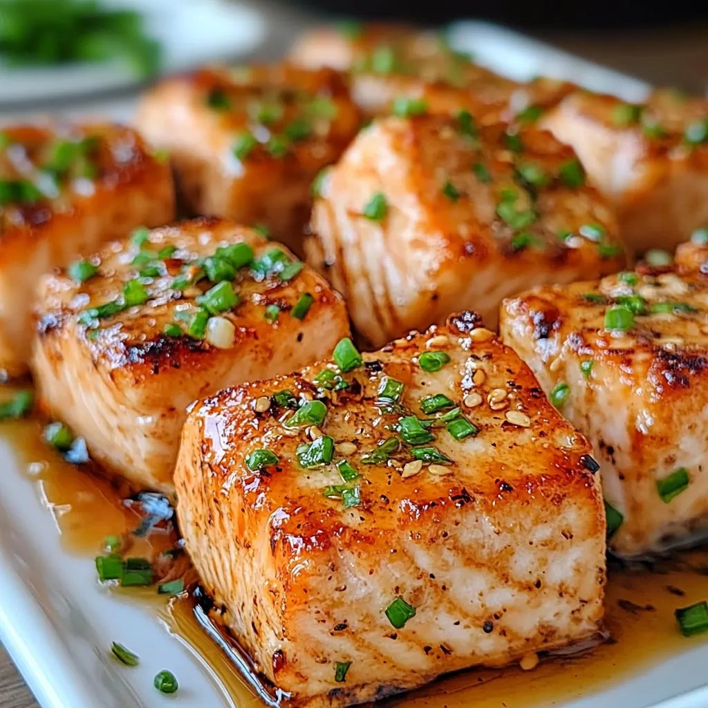 <p>Keto Air Fryer Salmon Bites w/ Honey Garlic Sauce: An Incredible 5-Ingredient Recipe</p>