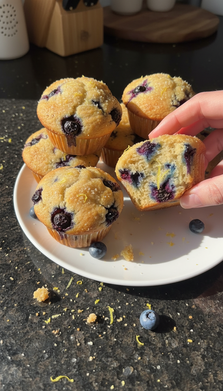 Sweet Lemon Blueberry Muffins