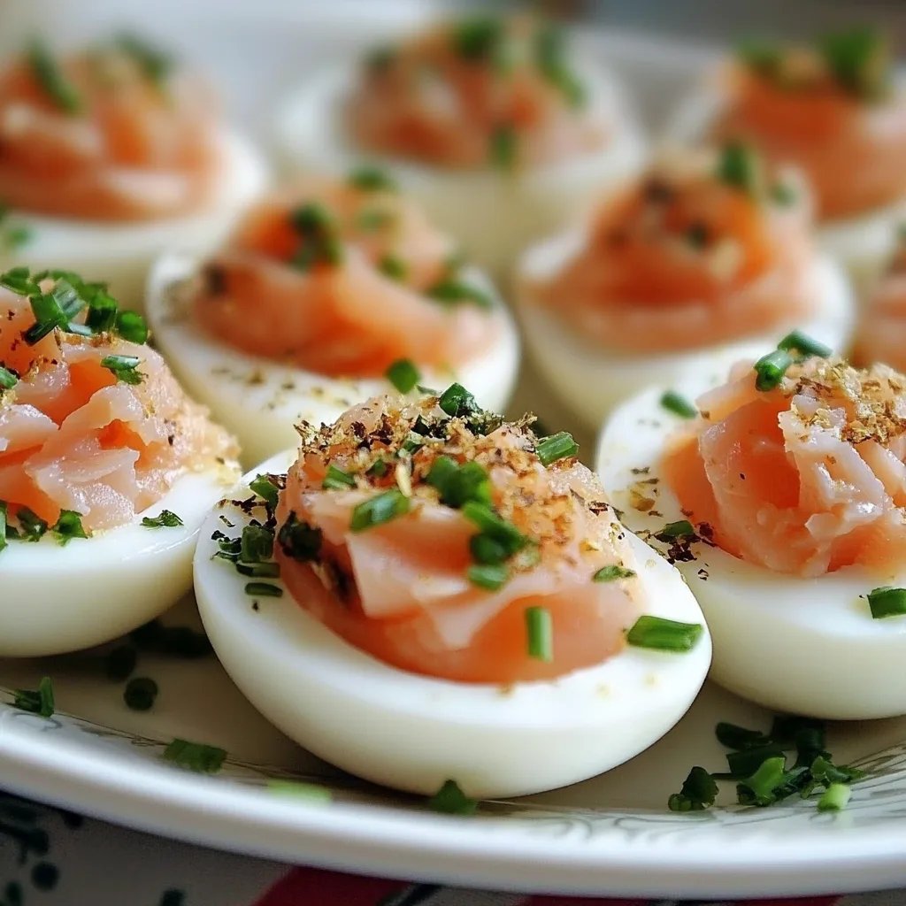 Smoked Salmon Deviled Eggs