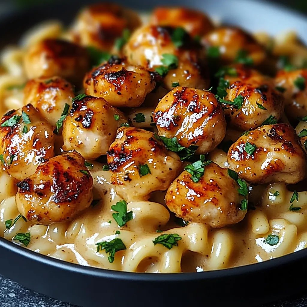 <p>Garlic Butter Chicken Bites with Creamy Pasta: An Amazing Ultimate Recipe</p>