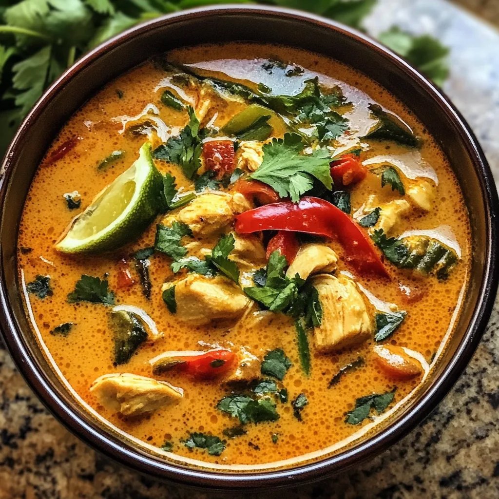 Thai Coconut Chicken Curry Soup