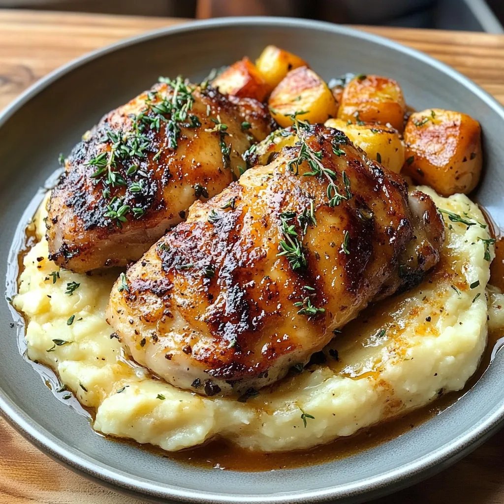 Chicken Thighs with Goat Cheese Mashed Potatoes: An Incredible 7-Step Recipe