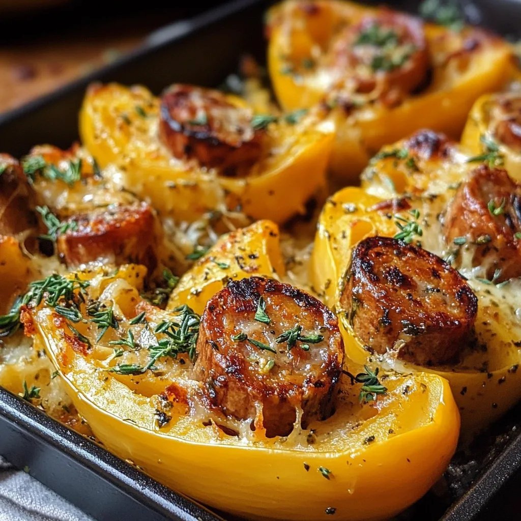 Delicious Autumn Sausage Pasta Squash
