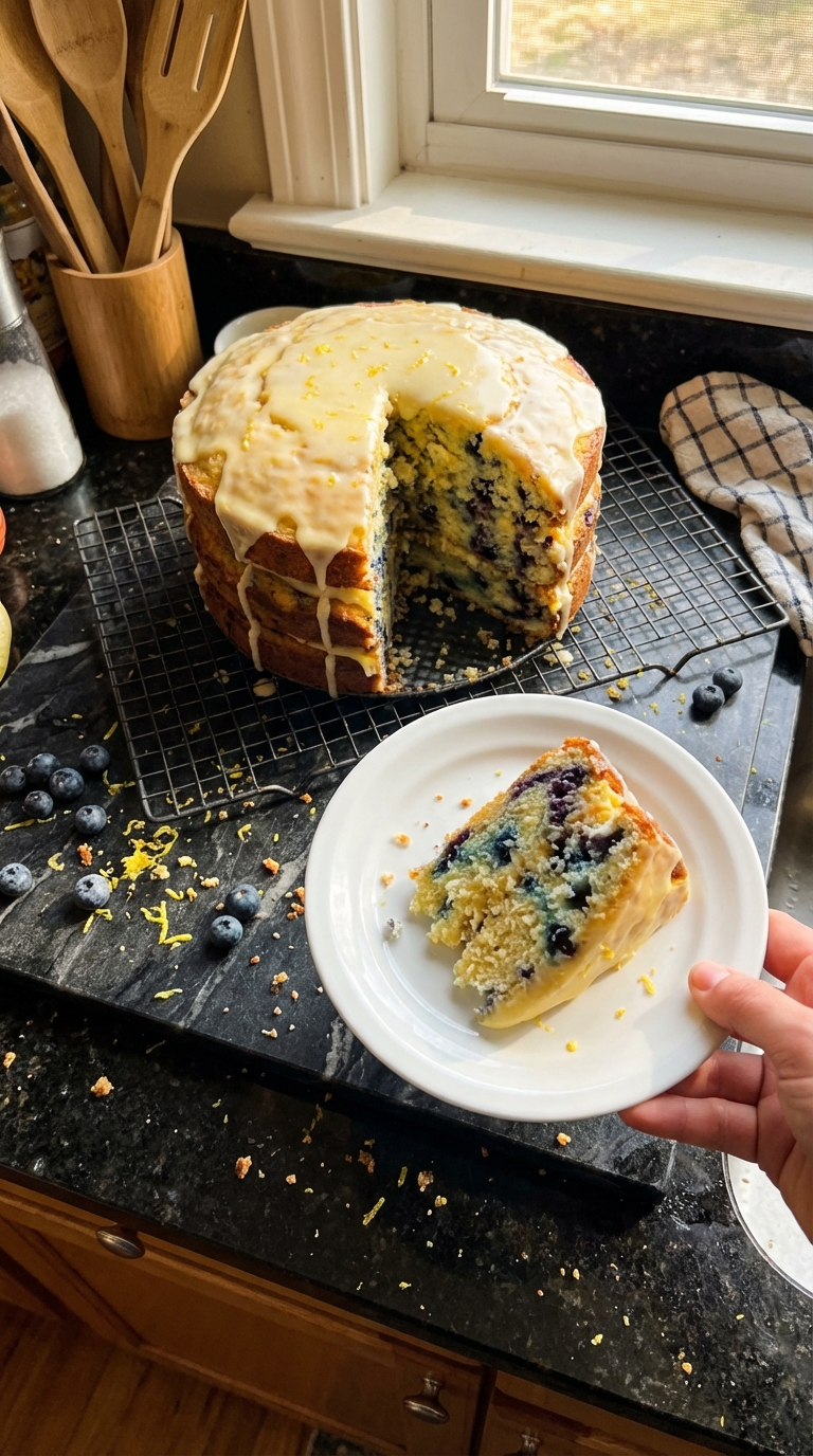 Lemon Blueberry Pisces Cake