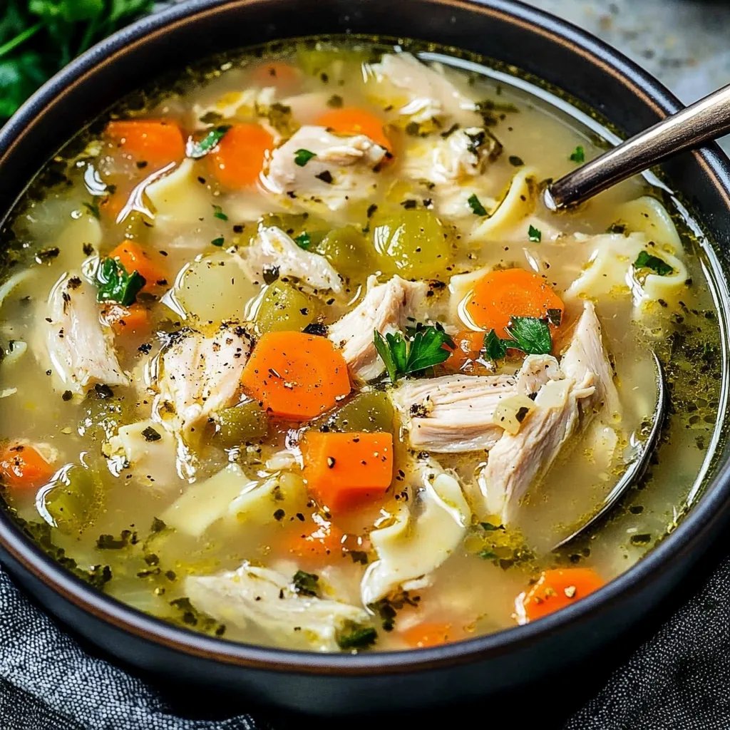 Easy & Comforting Leftover Rotisserie Chicken Noodle Soup