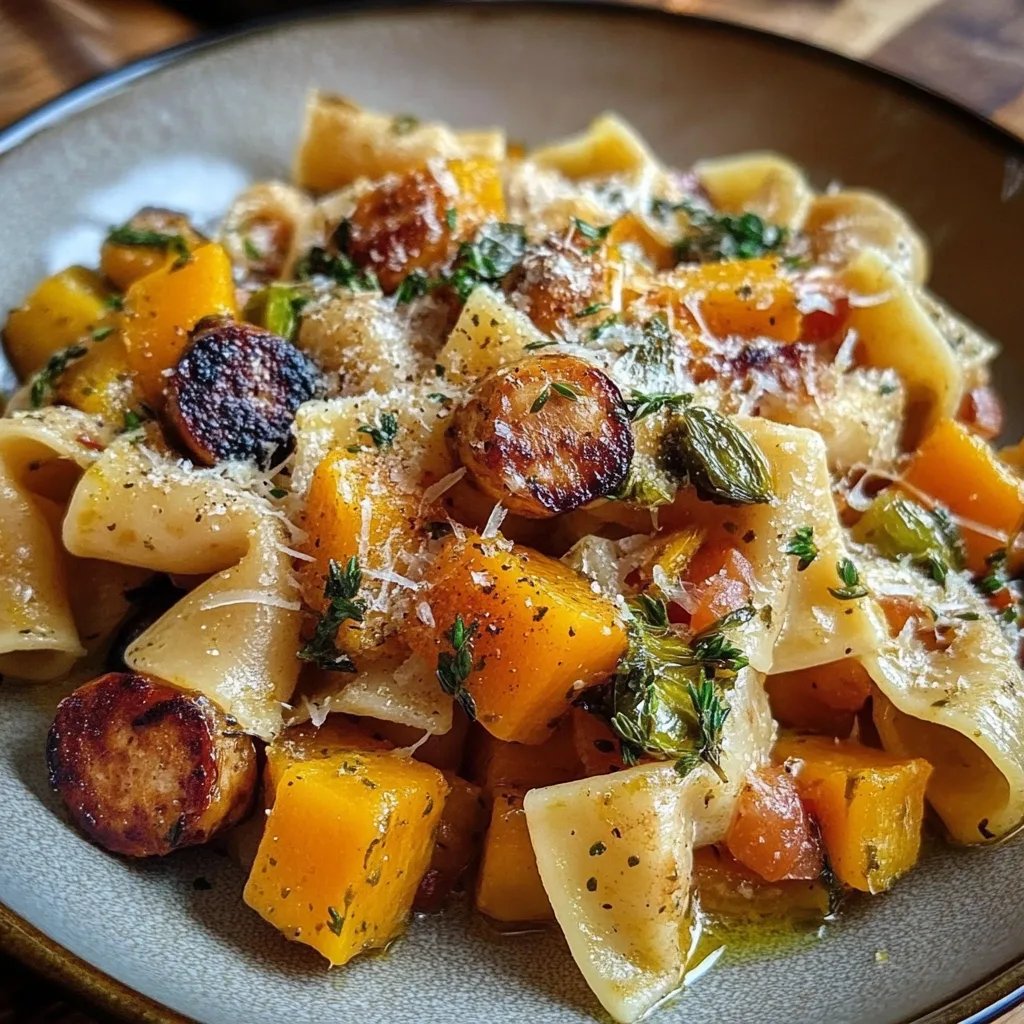 Autumn Sausage Pasta Squash