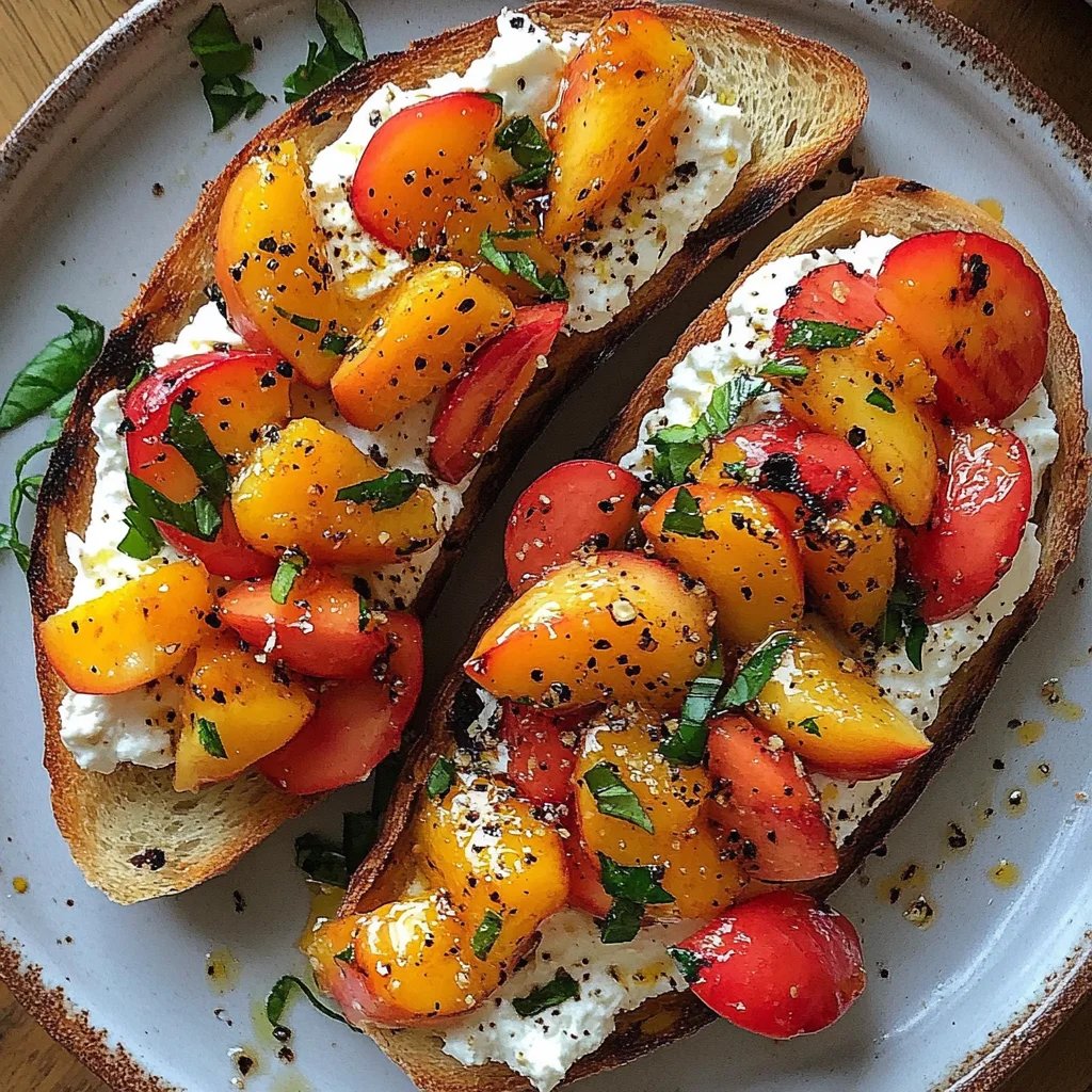 Best Peach Bruschetta w/ Whipped Ricotta: An Amazing Ultimate Recipe