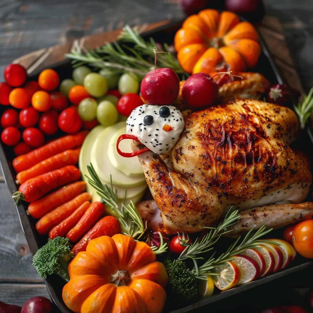 Adorable Turkey Veggie Tray