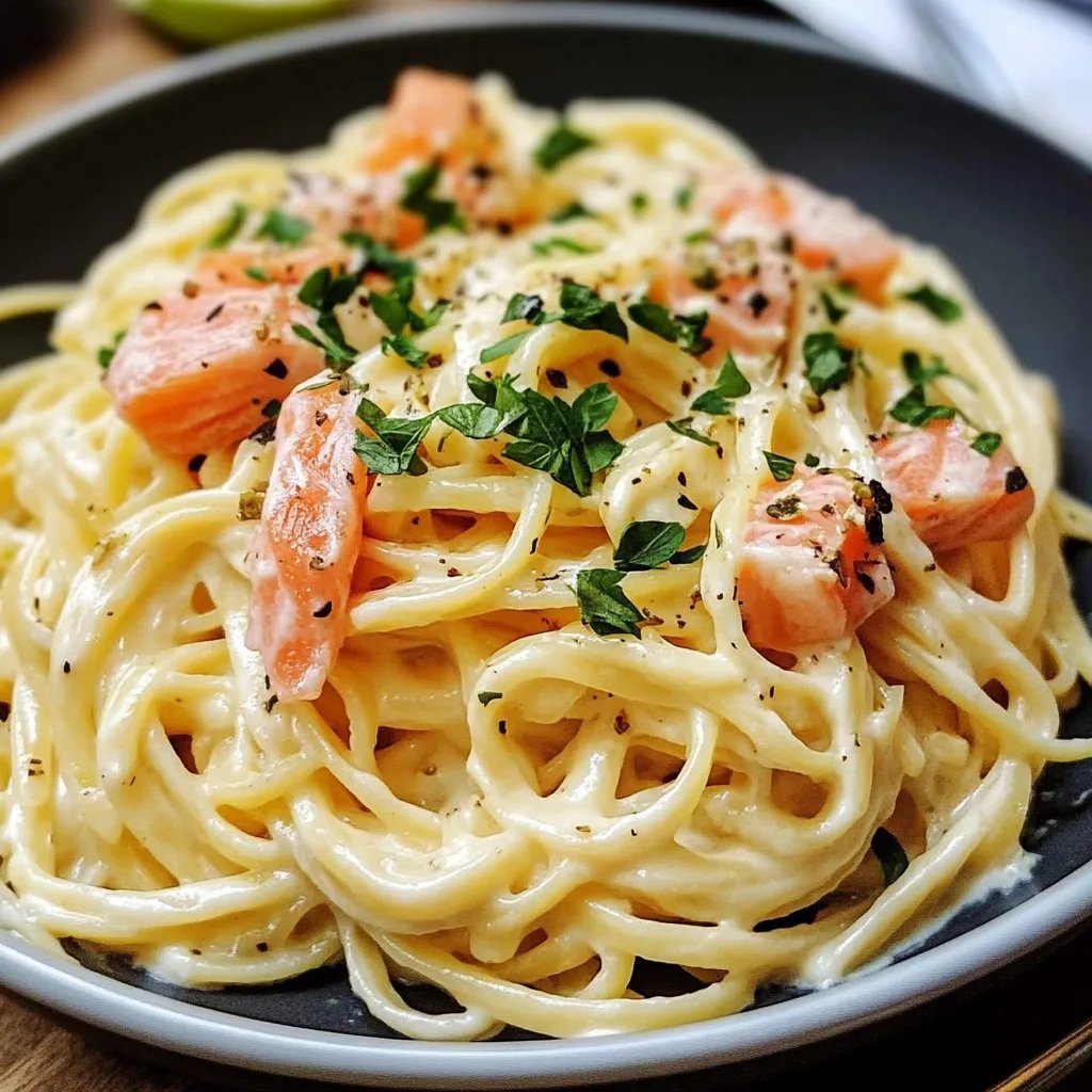 Savory Smoked Salmon Linguine