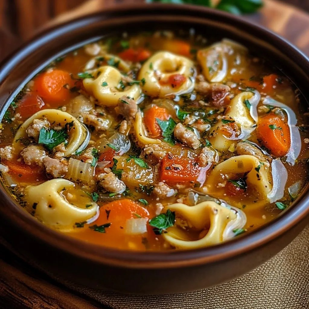 Autumn Tortellini Soup With Sausage