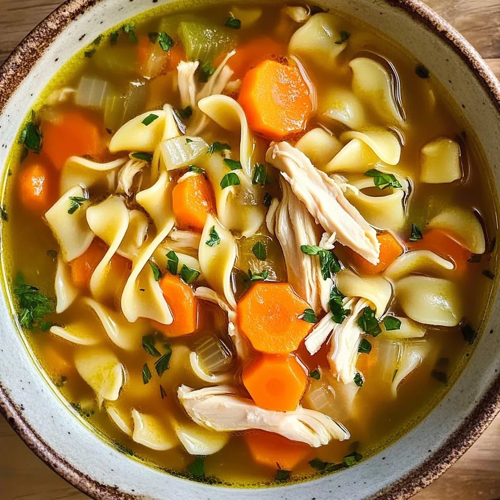 Homemade Chicken Noodle Soup in 30mins