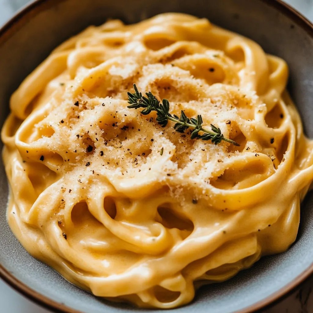 Creamy Pumpkin Alfredo Pasta with Autumn Vibes