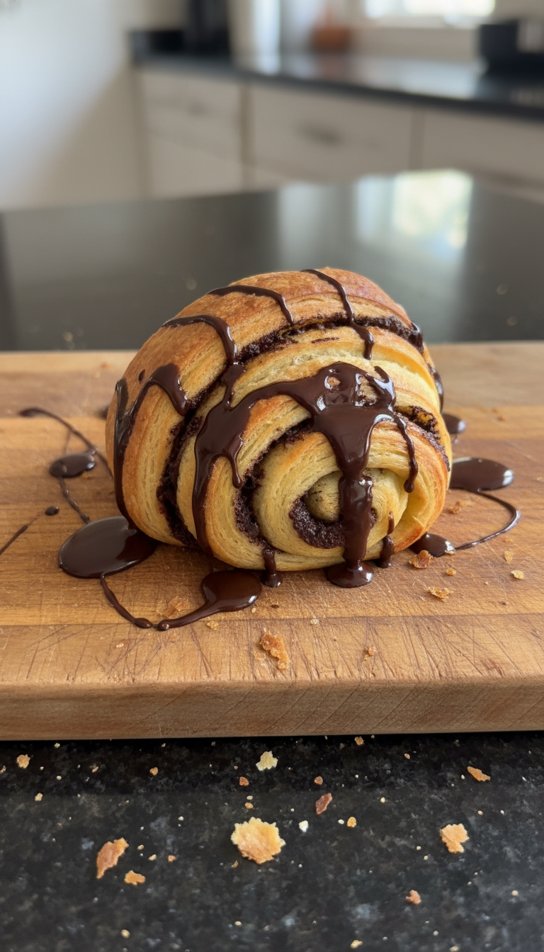 Pumpkin Chocolate Croissant Roll
