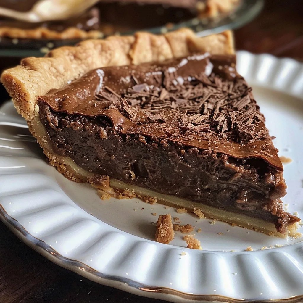 Dark Chocolate Chess Pie