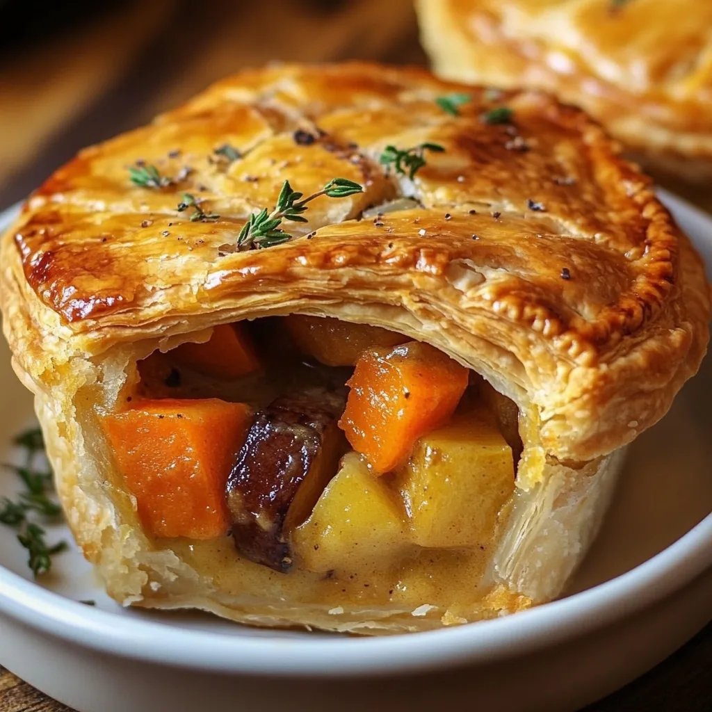 Roasted Autumn Vegetable Pot Pies