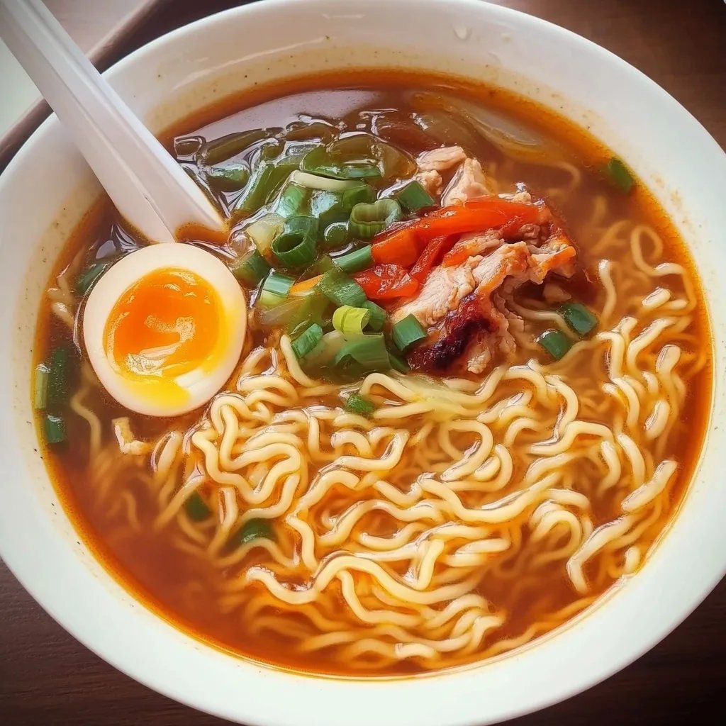 Spicy Chicken Ramen Noodle Soup