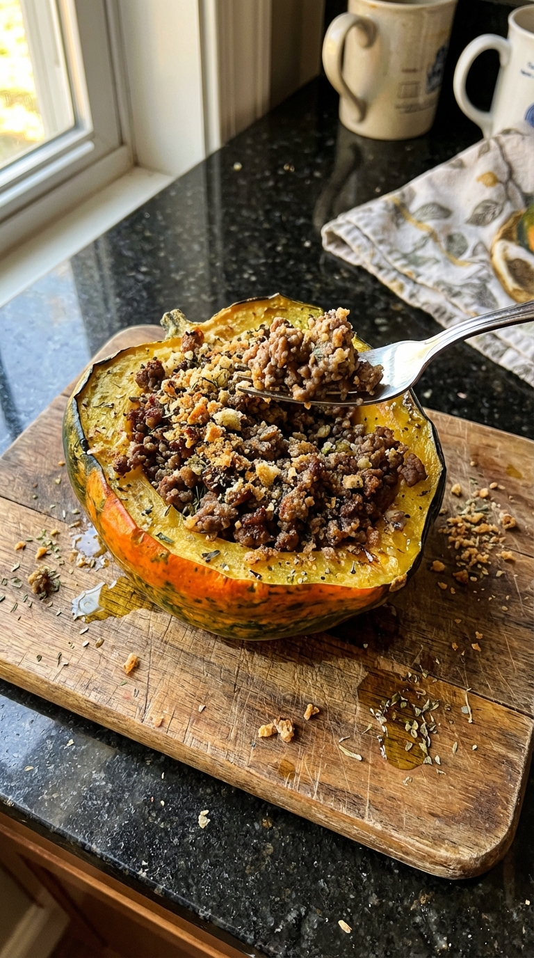 Stuffed Acorn Squash with Beef