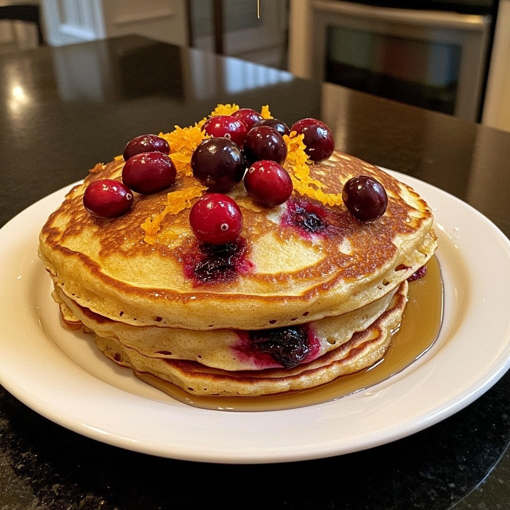 Fluffy Cranberry Orange Pancakes