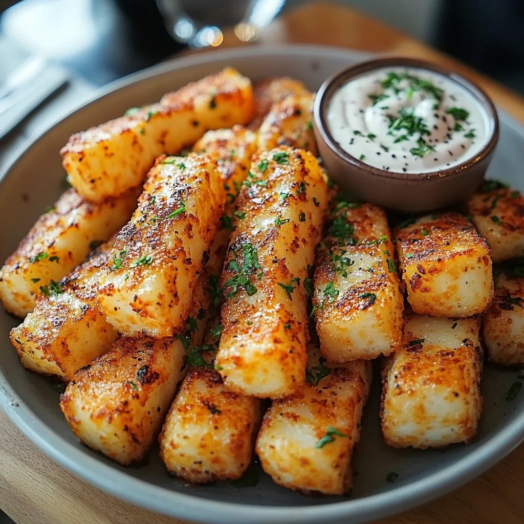 Air-Fried Halloumi Fries with Spicy Yogurt Dip: An Amazing Ultimate Recipe
